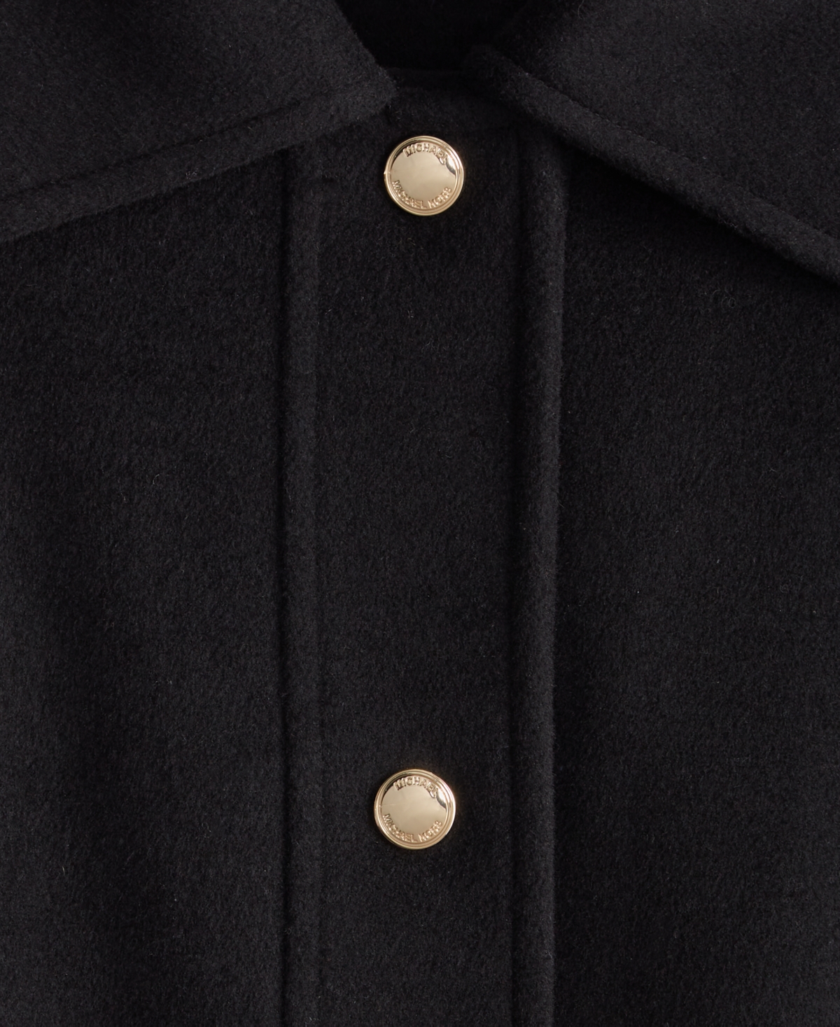 Michael Kors Michael  Women's Collared Button-front Coat, Exclusively At Macy's In Black