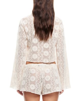 Women's Cotton Lace Babydoll Top