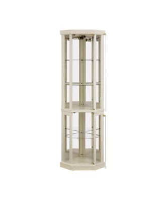 Streamdale Lighted Corner Curio Cabinet for Living Room