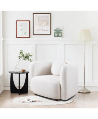  Boucle Accent Chair - Japandi Style