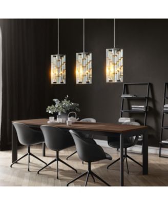 Streamdale Modern Crystal Pendant Light - 3 Pack, Adjustable Hanging Lamp