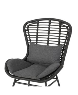 Streamdale Modern Rattan Accent Chair with Water-Resistant Cushions