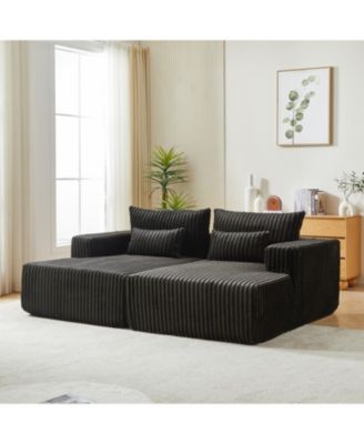  87" Oversized Sectional Chaise, Reclining Sofa Bed