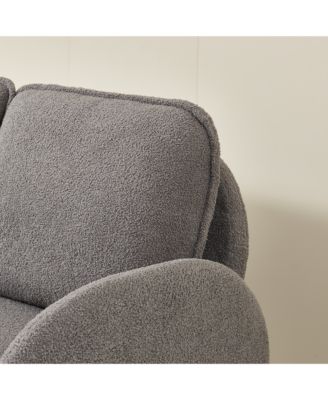 Modern Sherpa Fabric Loveseat Comfort and Style