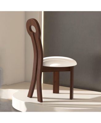 Walnut Dining Chairs (2) with Leather Cushions