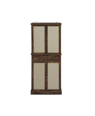 Streamdale 4 Door Cabinet with 1 Drawer, with 4 Adjustable Inner Shelves, Storage Cabinet