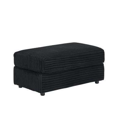 Streamdale Corduroy Armchair & Ottoman Set with Cup Holder