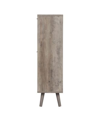 4 Door Shoe Rack, Freestanding Modern Shoe Storage Cabinet, for Entryway