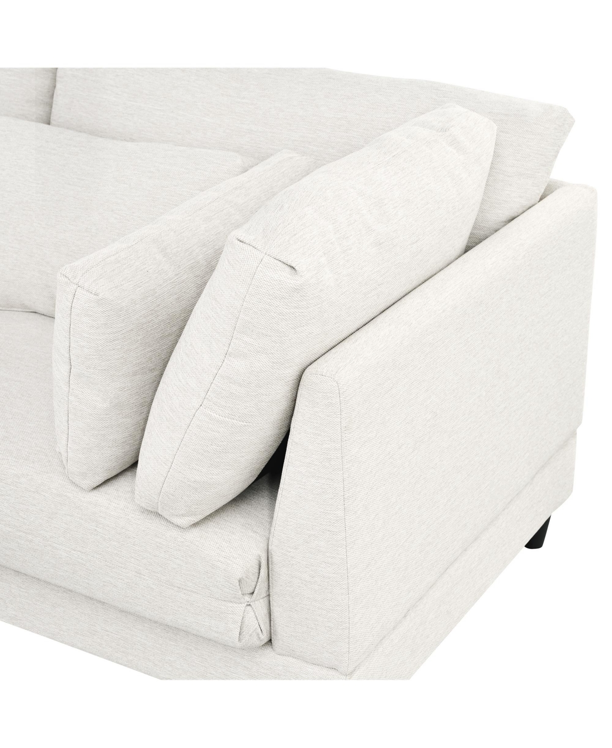 Streamdale Modern Sectional Sofa with Ottoman, 4-Seat Set, 110" L-Shaped Sofa with Pillows