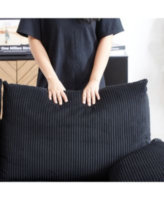 Streamdale 64.5" Fabric Sleeper Sofa – 3-in-1 Pullout Bed with Pillows & Storage Pockets – Convertible Couch