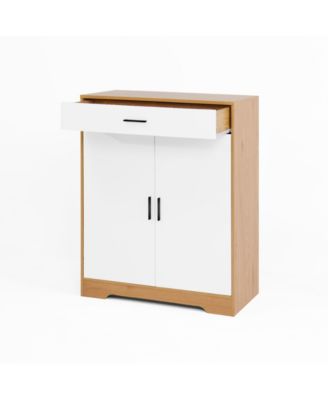 Streamdale Freestanding 4-Tier Shoe Cabinet with Drawer and Adjustable Shelves