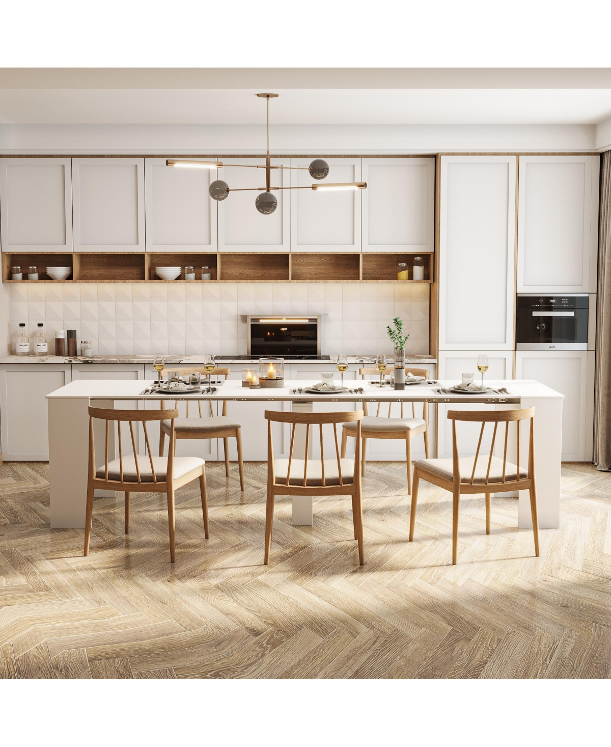 Simplie Fun Multifunctional extendable console table