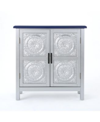 Elegant Firwood Cabinet With Carved Panels And Ample Storage