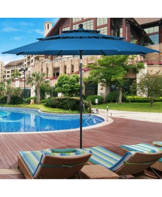 10 Feet 3 Tier Outdoor Patio Umbrella with Double Vented