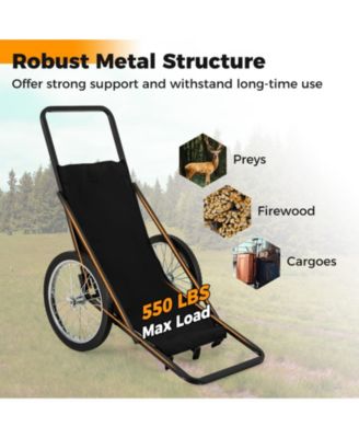 550 LBS Folding Deer Game Cart with Polyester Liner for Hunting