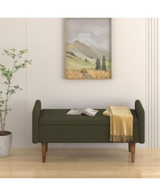 Teddy Velvet Storage Stool (46" x 17" x 22")