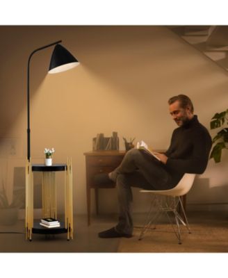 Streamdale Matte Gold Floor Lamp for Living Room, Office, Reading