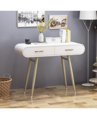 Sleek and Sophisticated Neutrals Vanity Table with Drawers