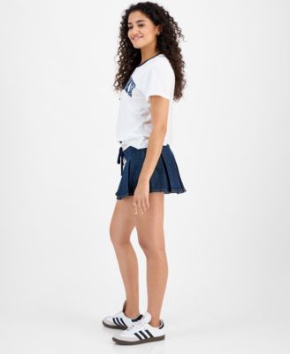Juniors' Varsity Pleated Drawstring  Skirt