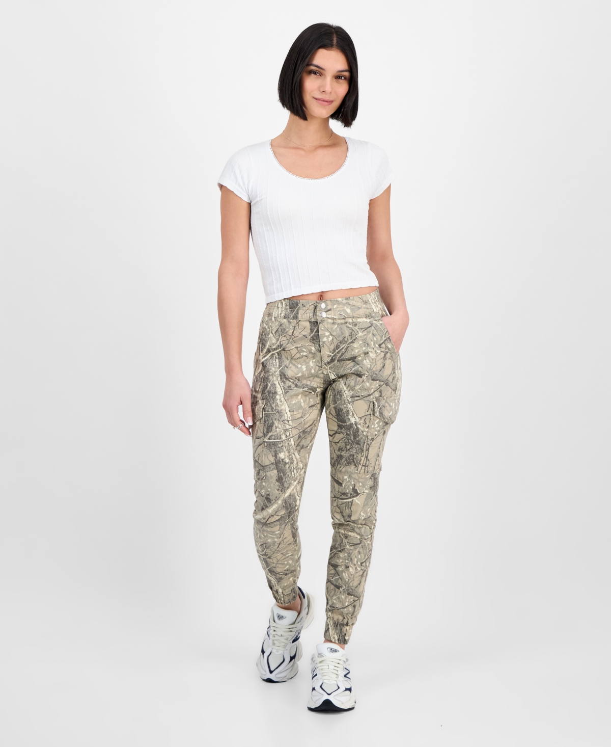 Juniors' Camo Print Jogger Pants - Hunting Camo