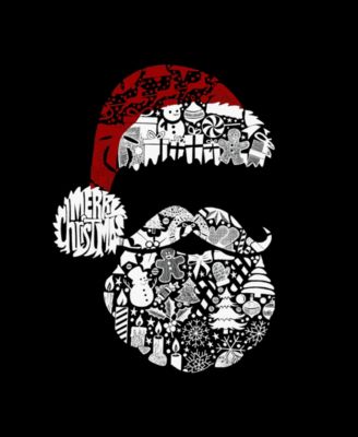Men's Santa Pics Word Art Long Sleeve T-Shirt