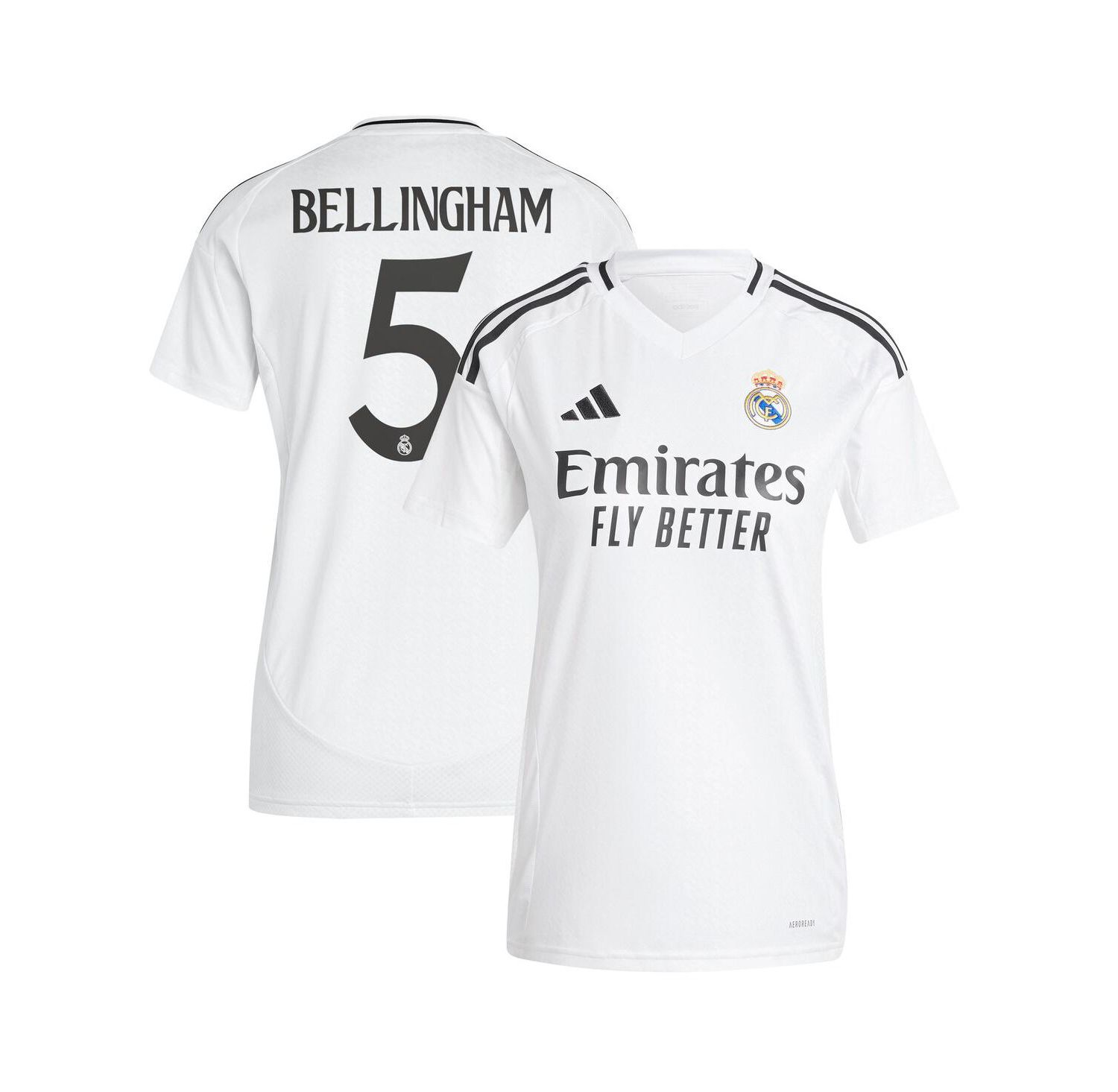 Women's Jude Bellingham White Real Madrid 2024/25 Home Replica Player Jersey