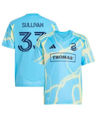 adidas - Big Boys and Girls Quinn Sullivan Blue Philadelphia Union 2025 The Voltage Kit Replica Player Jersey
