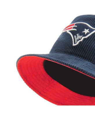 Men's Navy New England Patriots Thick Cord Bucket Hat