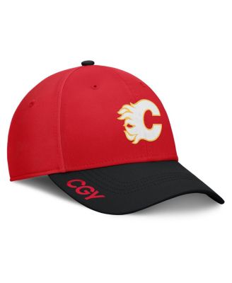 Fanatics - Men's Red/Black Calgary Flames Authentic Pro Rink Flex Hat