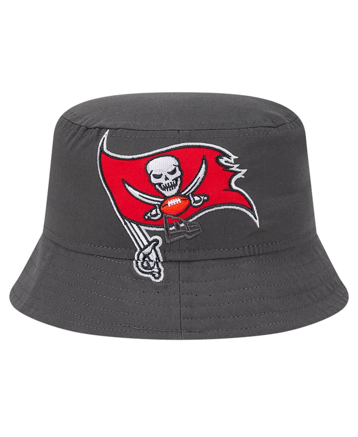 Shop New Era Men's Pewter Tampa Bay Buccaneers Helmet Bucket Hat