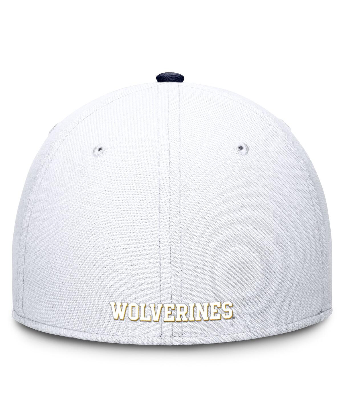 JORDAN MEN'S WHITE MICHIGAN WOLVERINES RISE FLEX HAT 