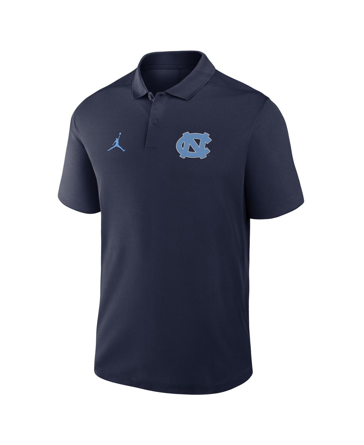 JORDAN MEN'S NAVY NORTH CAROLINA TAR HEELS PRIMETIME VICTORY PRIMARY LOGO PERFORMANCE POLO SHIRT 