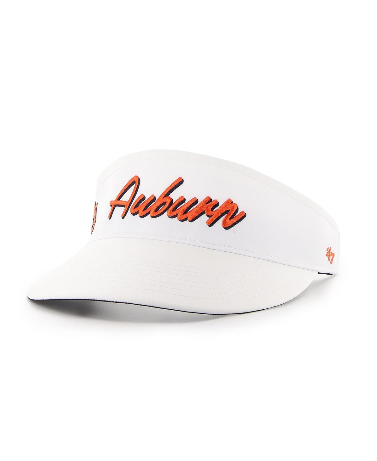 47 BRAND MEN'S WHITE AUBURN TIGERS MELBOURNE BRRR ADJUSTABLE VISOR 