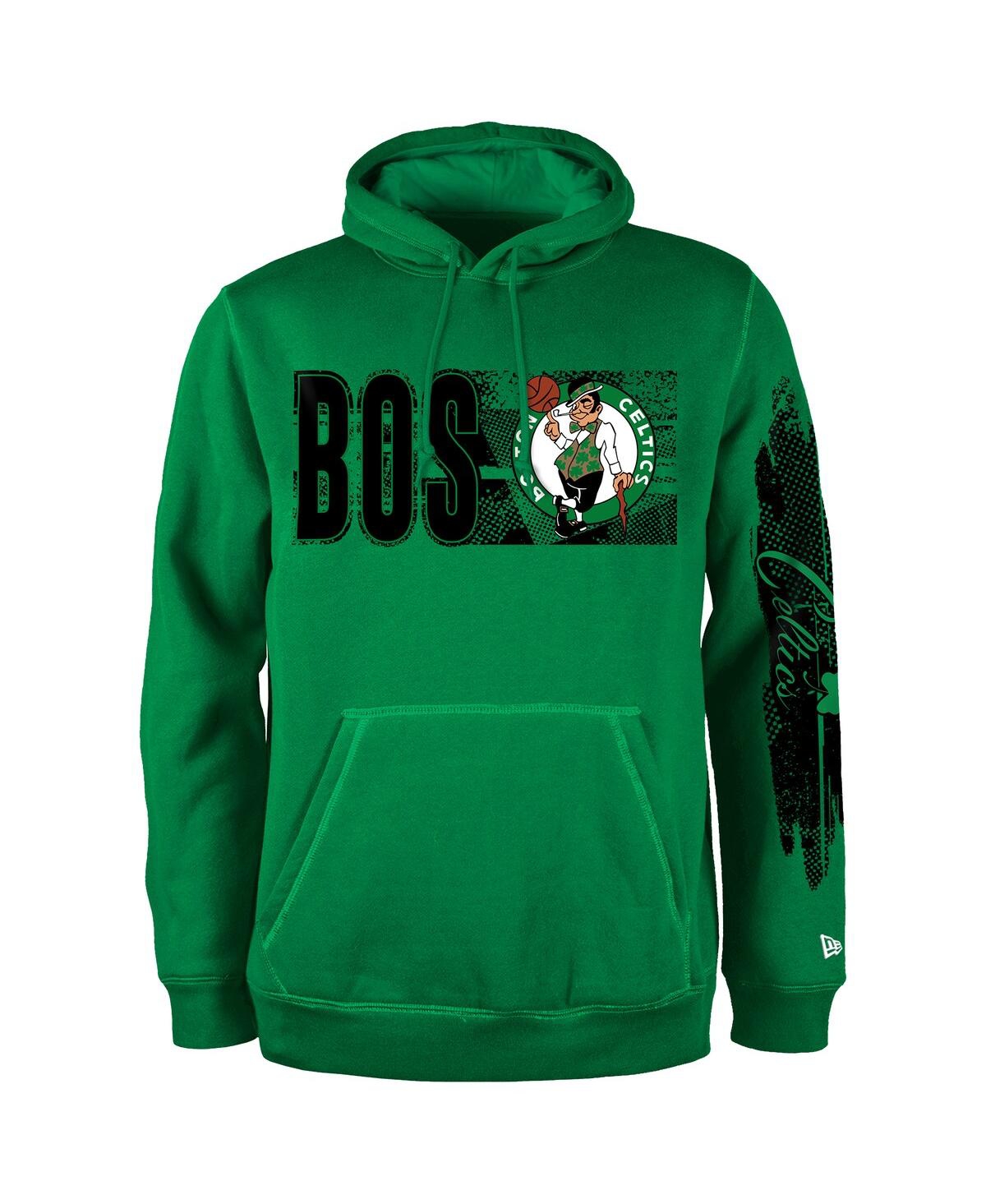 Shop New Era Men's Boston Celtics Green Tip-off Collection Pullover Hoodie