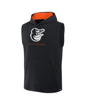 Men's Black Baltimore Orioles Fire Speed Sleeveless Pullover Hoodie