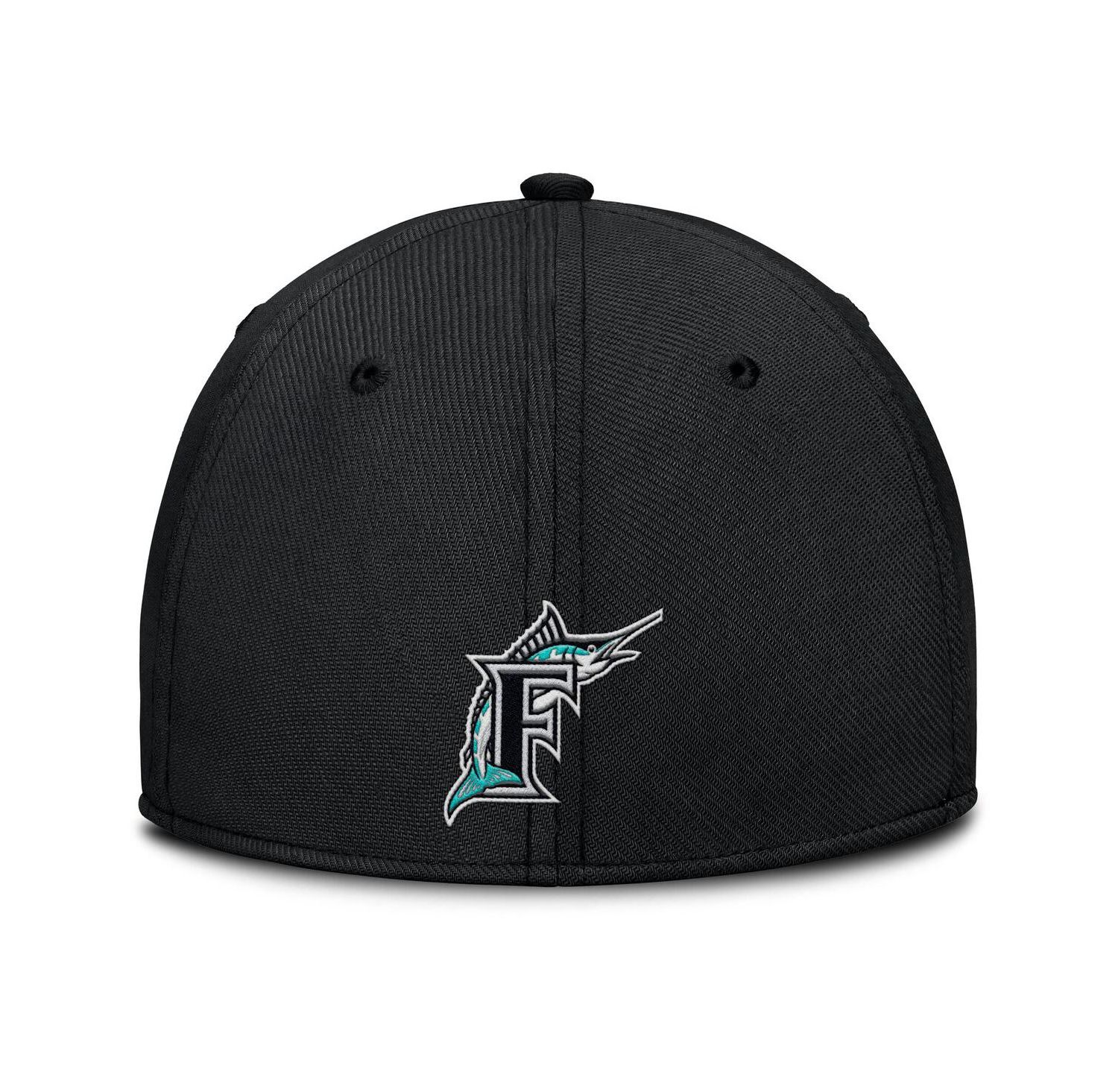 Men's Gray/Black Florida Marlins Rise Swoosh Performance Flex Hat