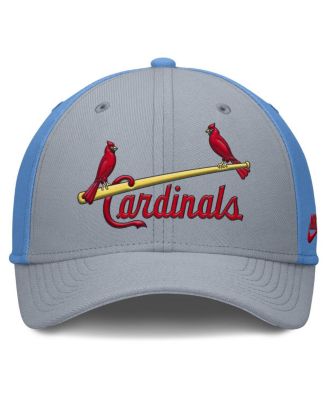 Men's Gray/Light Blue St. Louis Cardinals Rise Swoosh Performance Flex Hat