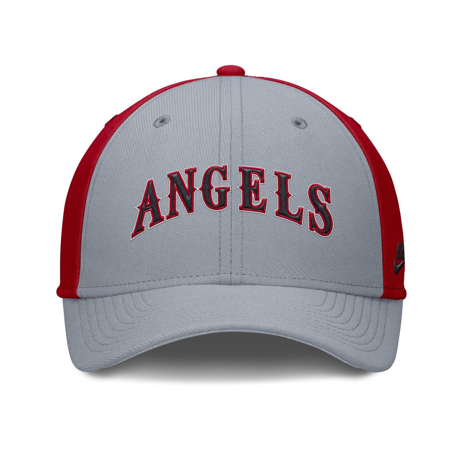 Men's Gray/Red California Angels Rise Swoosh Performance Flex Hat