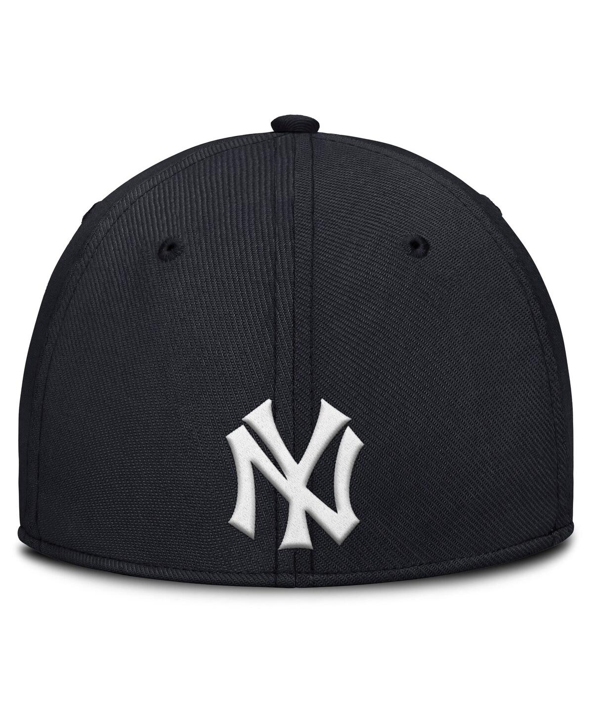 Nike Men's Gray/navy New York Yankees Rise Swoosh Performance Flex Hat