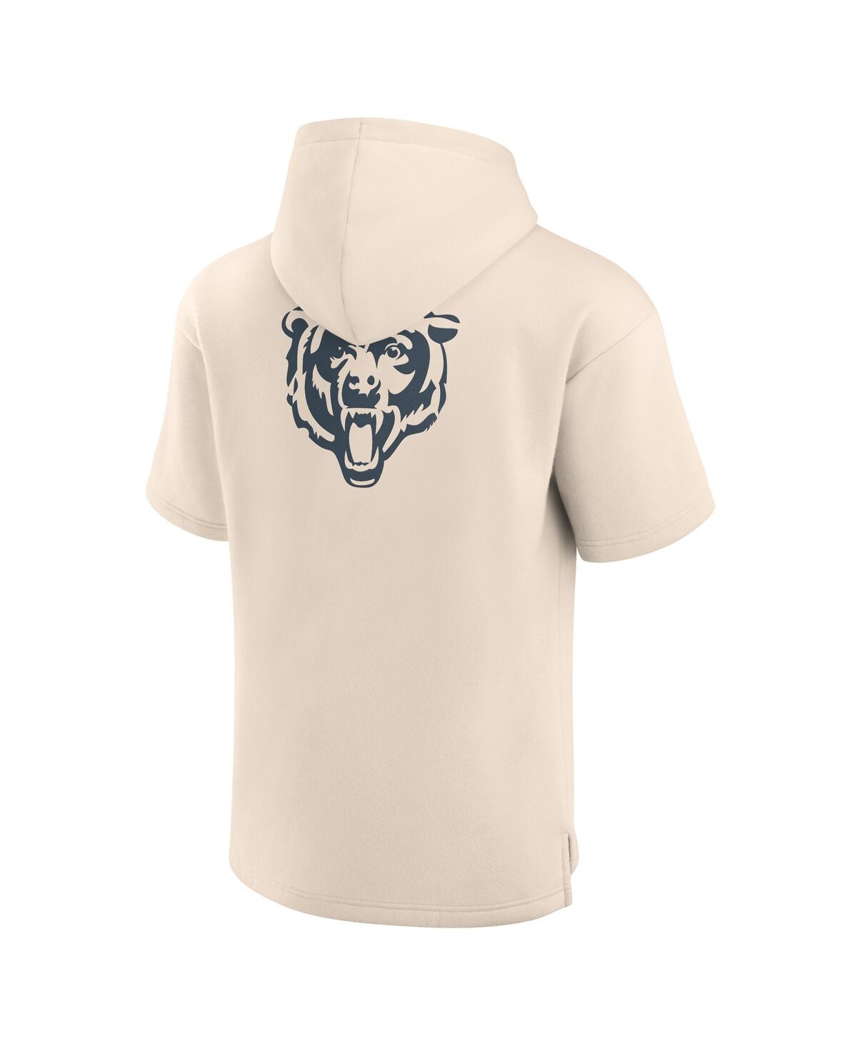 Fanatics Men's Cream Chicago Bears Elements Future Ground Lettering Short Sleeve Pullover Hoodie