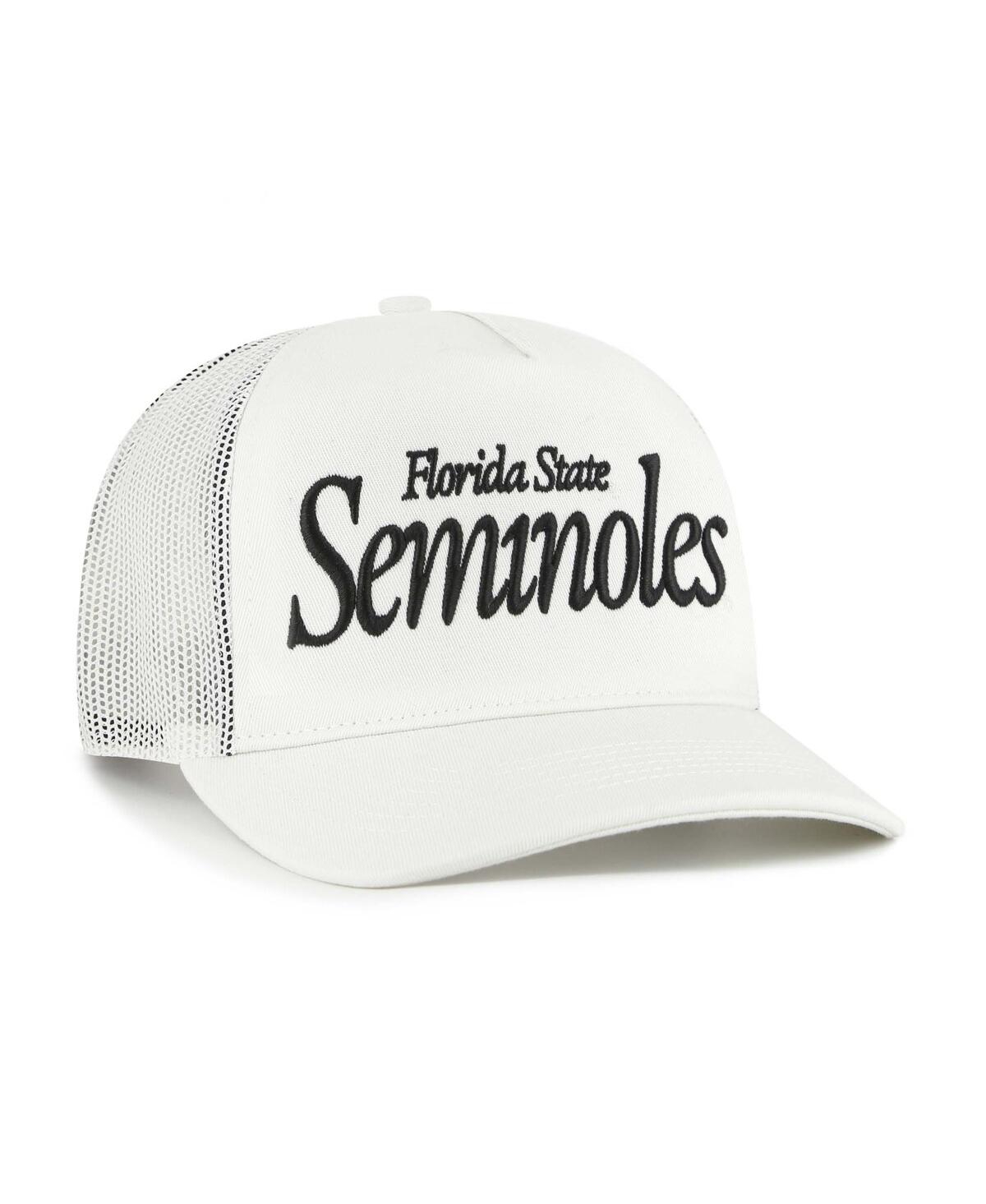 47 Brand Men's And Women's Cream Florida State Seminoles Foundation Script Adjustable Trucker Hat