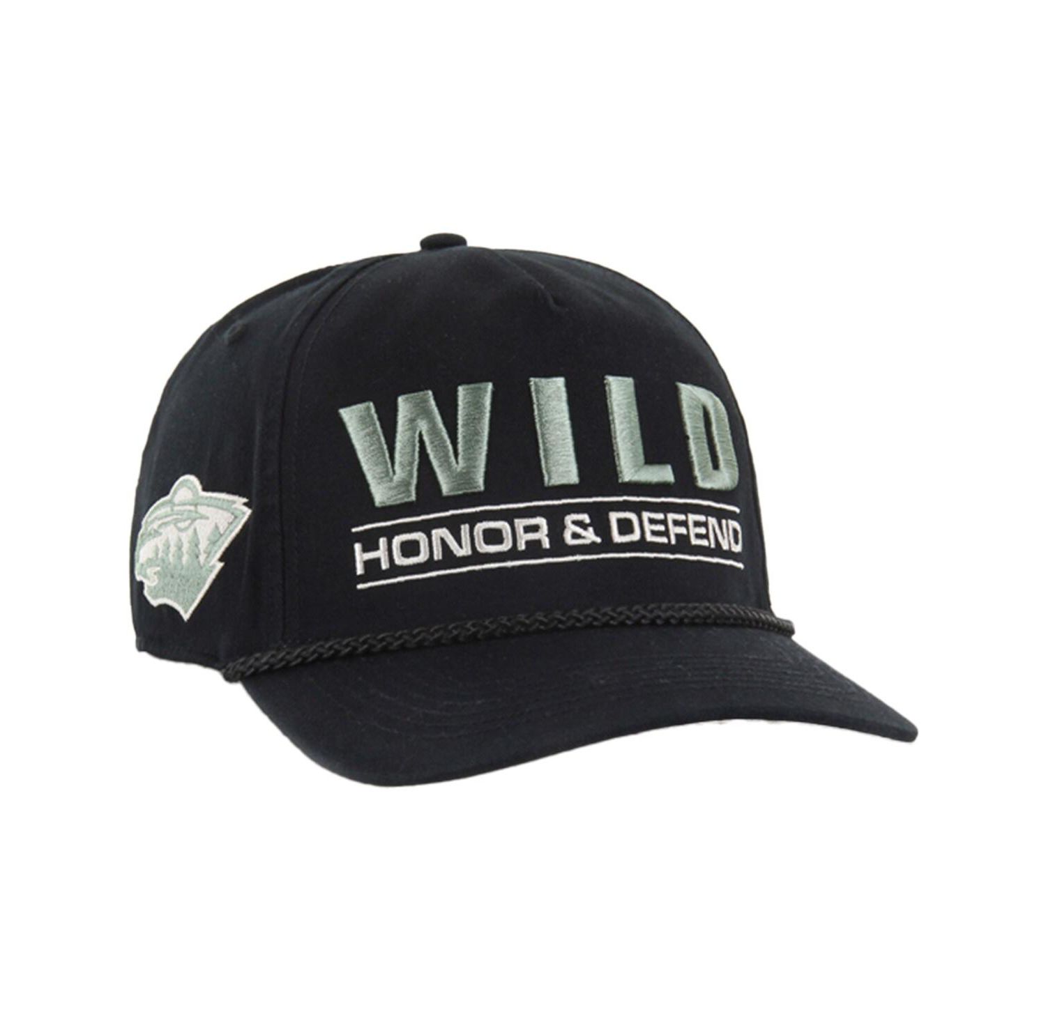 Men's Black Minnesota Wild OHT Military Appreciation Homeland Honor and Defend Hitch Adjustable Hat