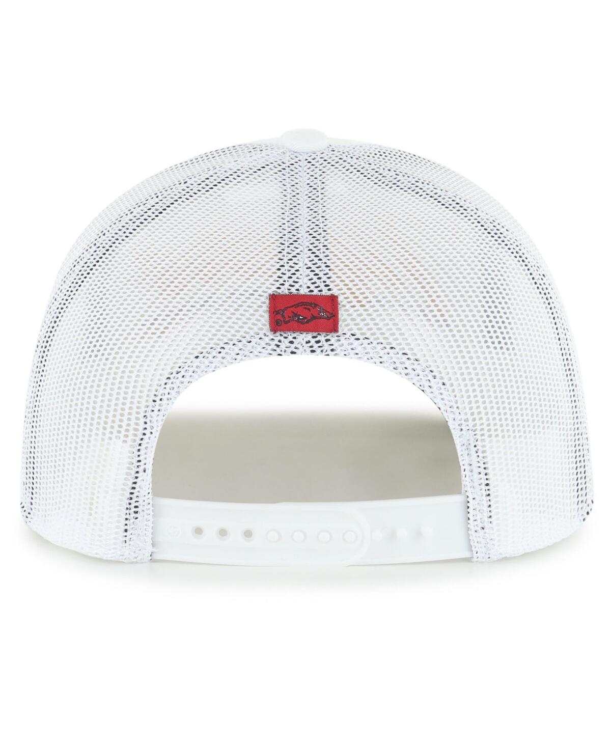47 Brand Men's White Arkansas Razorbacks Garner Rope Trucker Adjustable Hat
