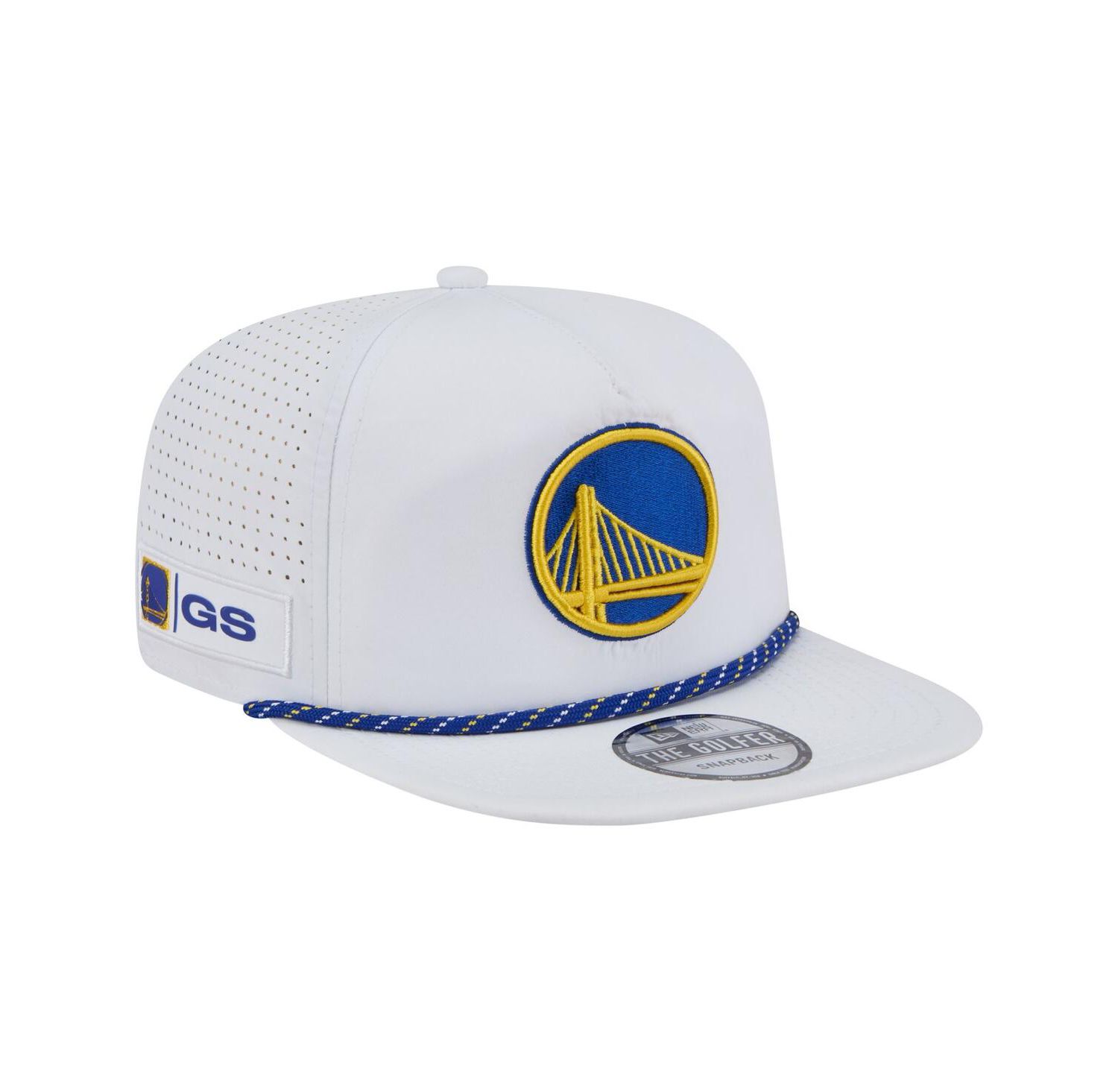 Men's White Golden State Warriors Performance Rope Golfer Adjustable Hat