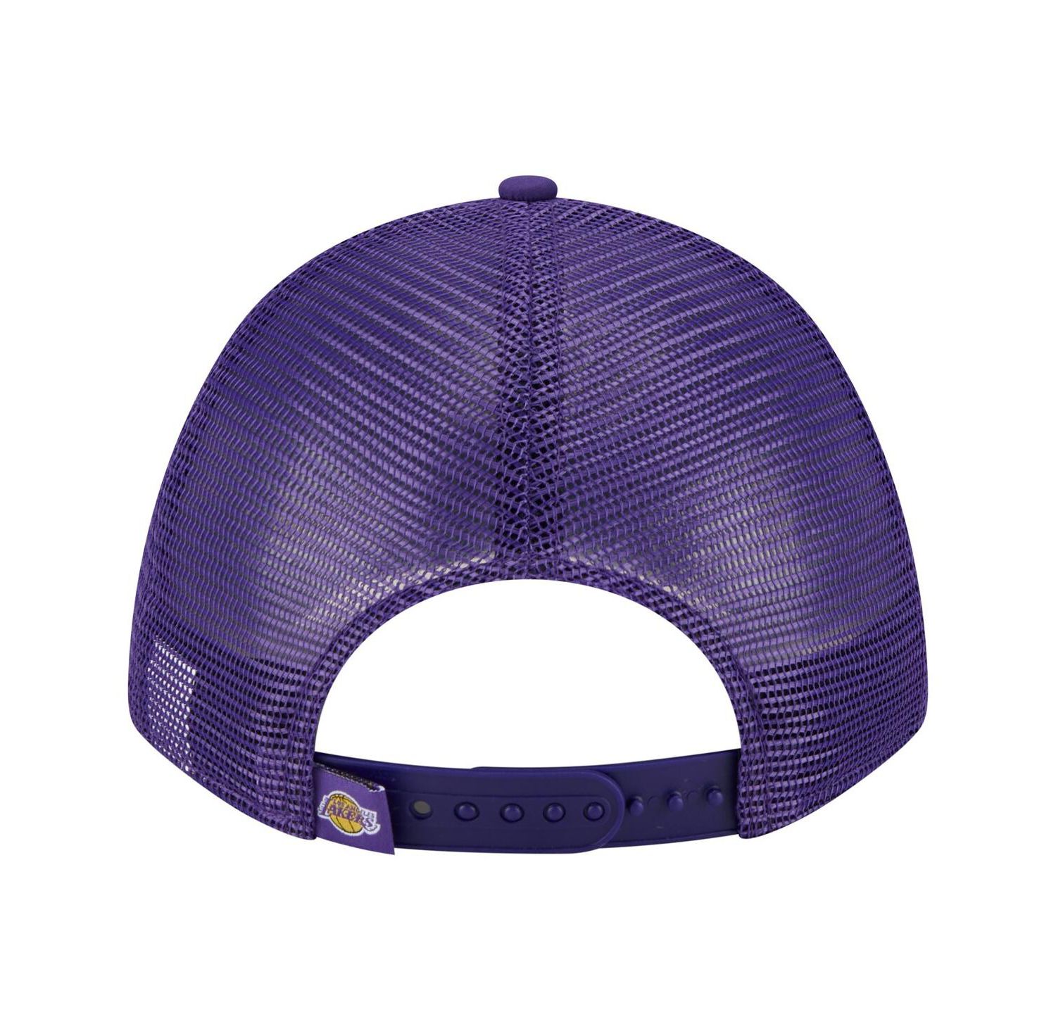 Men's Purple Los Angeles Lakers Minimalist A-Frame 9FORTY Trucker Hat