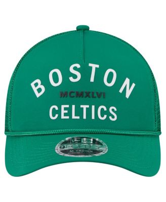 Men's Kelly Green Boston Celtics Minimalist A-Frame 9FORTY Trucker Hat