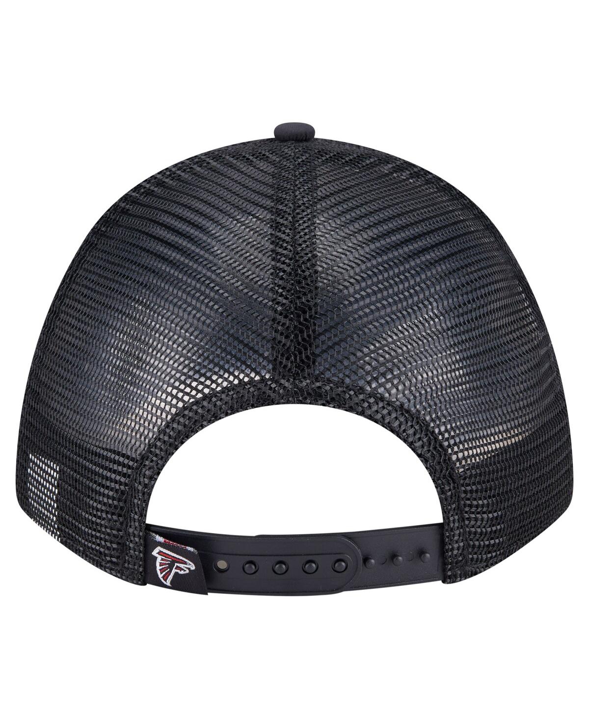 New Era Men's Black Atlanta Falcons Active Minimalist M-Crown A-Frame 9FORTY Adjustable Hat