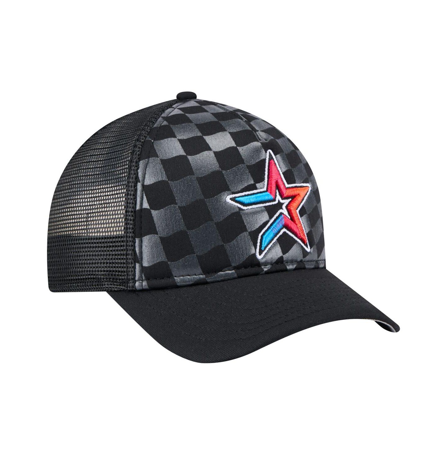 Мужская кепка New Era Black Houston Astros Gradient 9FORTY A-Frame M-Crown Trucker Adjustable Hat — фото 3