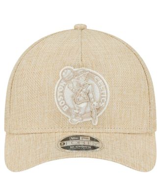 Men's Tan Boston Celtics Injection Woven A-Frame 9FORTY Adjustable Hat