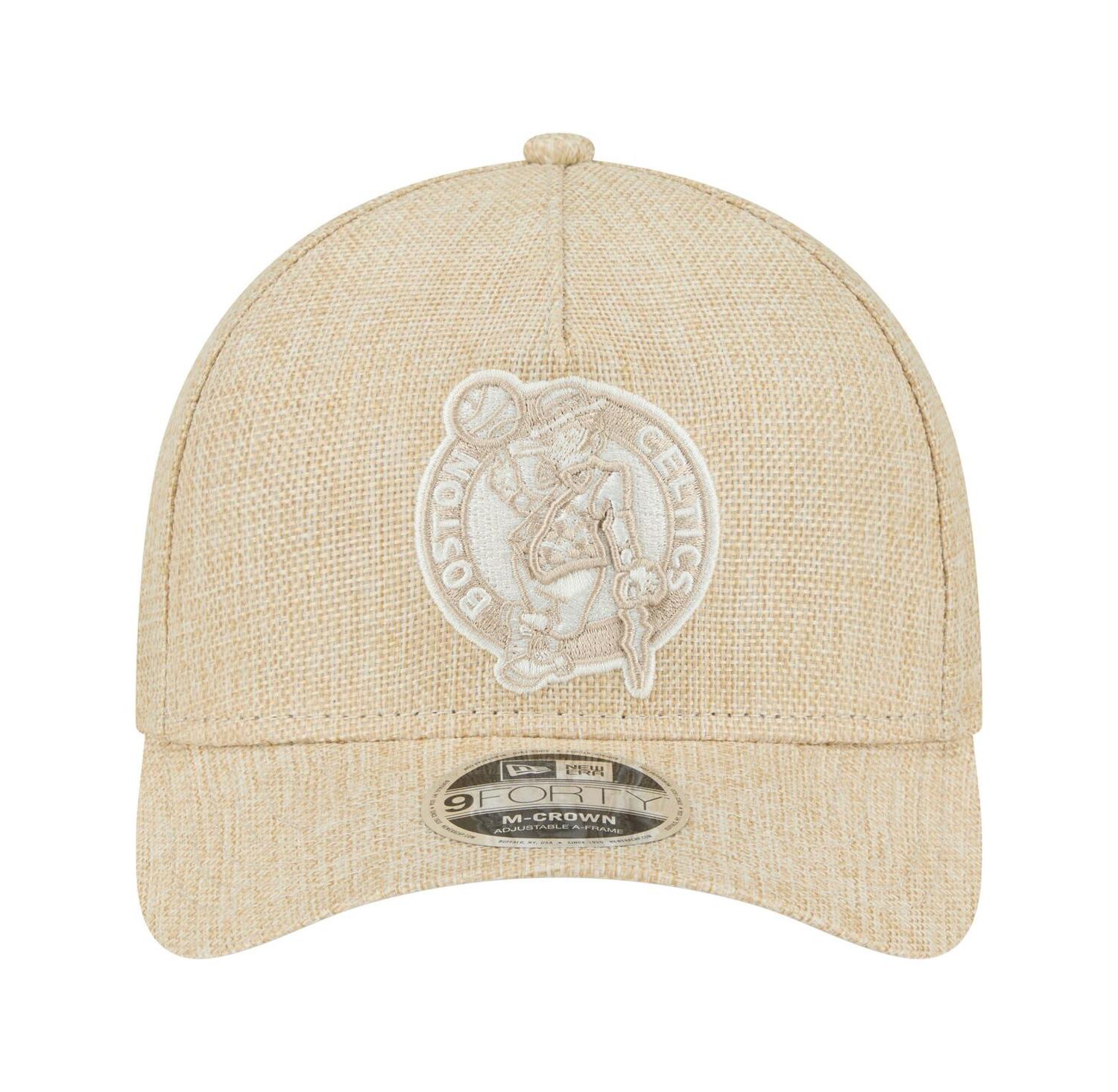 Men's Tan Boston Celtics Injection Woven A-Frame 9FORTY Adjustable Hat